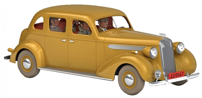 Voiture Tintin 1/24è #036 La conduite intérieure beige / Les 7 boules de cristal