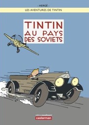 Affiche Hergé Couv Les aventures de Tintin N/B Colorisé T01 - Tintin au pays des Soviets (50x70) (1/2017)