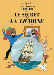 CP Hergé Couv Les aventures de Tintin T11 - Le secret de La Licorne