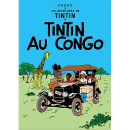 CP Hergé Couv Les aventures de Tintin T02 - Tintin au Congo