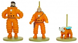 Tintin lune (3 micro figurines)