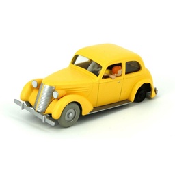 Voiture Tintin 1/43è #023 - La voiture accidentée "Le crabe aux pinces d'or" (1953) (bte bordeaux)