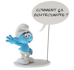 Figurine résine Les Schtroumpfs : Coll bulles "Comment ça schtr..." (Collectoys)