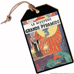 Etiquette à bagages en bois Blake & Mortimer - Le mystère de la grande pyramide