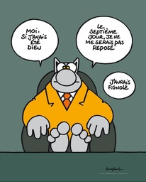 Geluck - Le chat DIEU (Affiche 50X40 sous tube)
