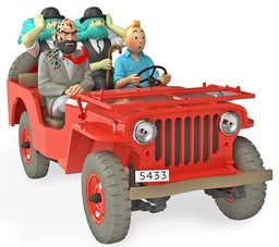 Voiture Tintin 1/24è #047 La Jeep rouge dans le désert / Au pays de l'or noir