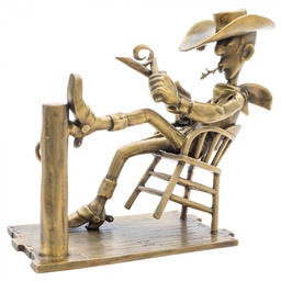 Figurine bronze - Lucky Luke se balance