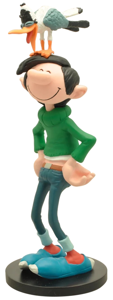 Figurine résine Gaston Lagaffe - Avec la mouette (Collectoys)