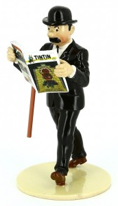 Figurine métal Tintin - « Lisez Tintin » Dupont