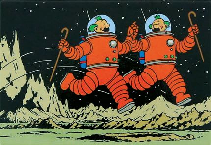 Magnet Tintin - Lune - Les Dupondt