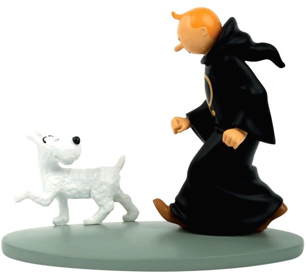 Figurine résine Tintin - T04 Les cigares du pharaon N/B Colorisé - Tintin en toge HS03