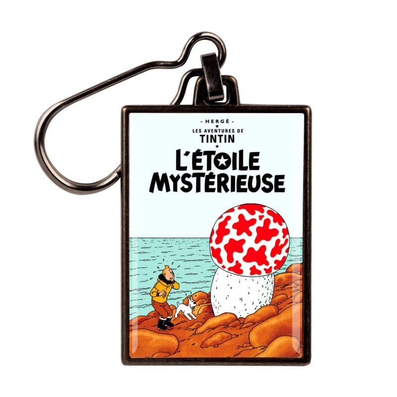 Figurine porte-clé métal Tintin - Couverture T10 L'étoile mystérieuse