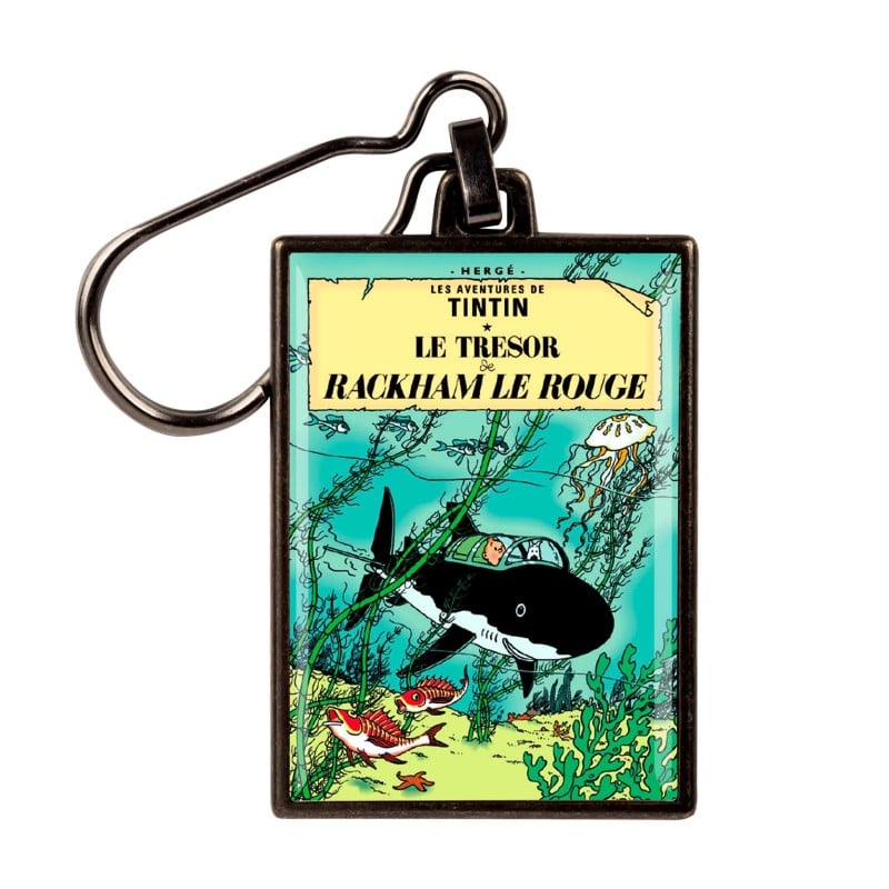 Figurine porte-clé métal Tintin - Couverture T12 Le trésor de Rackham Le Rouge
