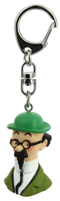 Figurine porte-clé PVC Tintin - Buste Professeur Tournesol