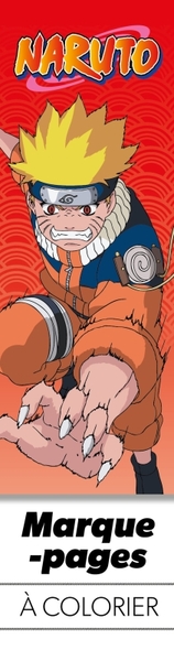 Naruto - Marque-pages à colorier - N°02 - Rouge