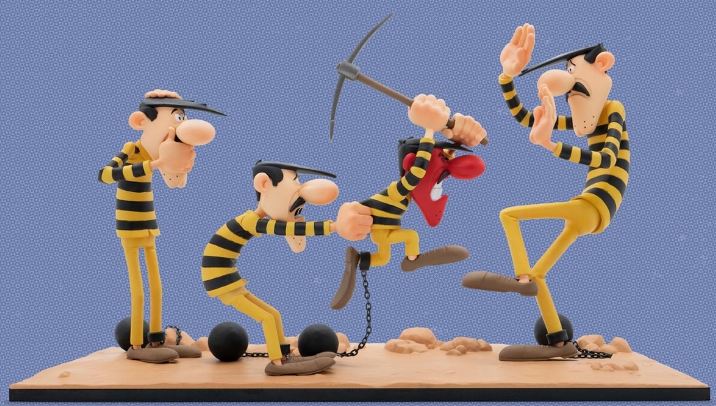 Figurine résine Lucky Luke – Les Daltons "Du calme Joe !" (LMZ)
