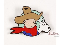 Pin’s Tintin et Milou cow boy