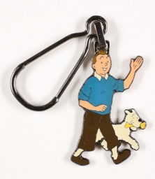 Figurine porte-clé métal Tintin - Tintin et Milou marchant