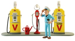Figurine résine - Le Garage de Franquin Spirou & Fantasio - La Station service VROUP