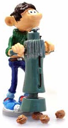 Figurine métal Gaston - Les inventions - Le casse noix de chantier (Pixi)