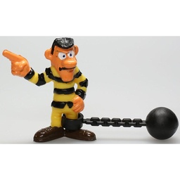 Figurine PVC Lucky Luke - Joe Dalton doigt pointé + boulet