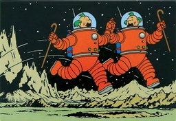 Magnet Tintin - Lune - Les Dupondt