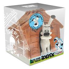 Tirelire Astérix - Idéfix devant sa niche