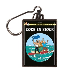 Figurine porte-clé métal Tintin - Couverture T19 Coke en stock