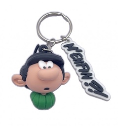 Figurine porte-clé PVC Gaston Lagaffe -  Tête de Gaston - M'enfin ?!