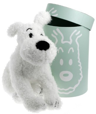 Peluche Tintin - Milou souple 37cm + Boîte
