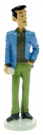 Tintin figurine métal - Carte de voeux 1972 - Journaliste JC de la Batellière
