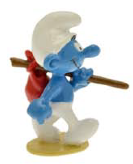 Figurine métal Les Schtroumpfs - Pixi origine - Schtroumpf porte un baluchon