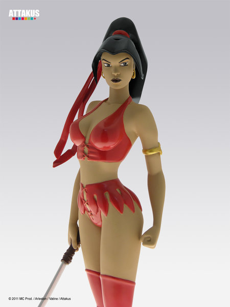 Figurine résine Mondes de Troy - Lanfeust - Cixi - En rouge T2