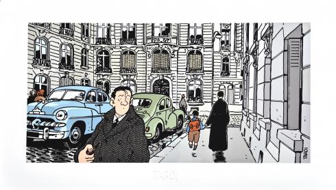 Estampe pigmentaire Tardi Nestor Burma dans le 16ème arrdt (35x60) 475ex. Numérotés