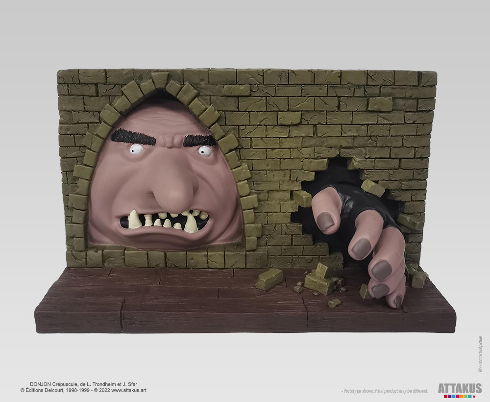 Figurine résine Donjon Crépuscule - Troll Elyacin traversant le mur