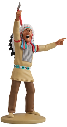Tintin Figurine résine #041 - Le chef indien Taupe au regard perçant