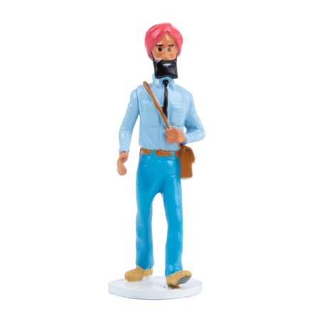 Tintin figurine métal - Carte de voeux 1972 - Controleur de train