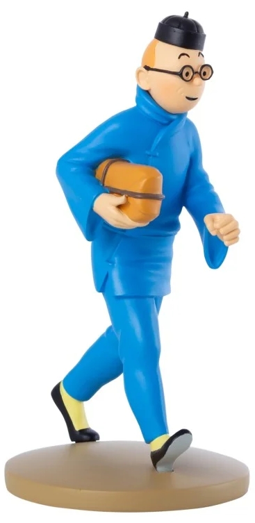 Tintin Figurine résine #115 - Tintin habillé en chinois transporte un paquet