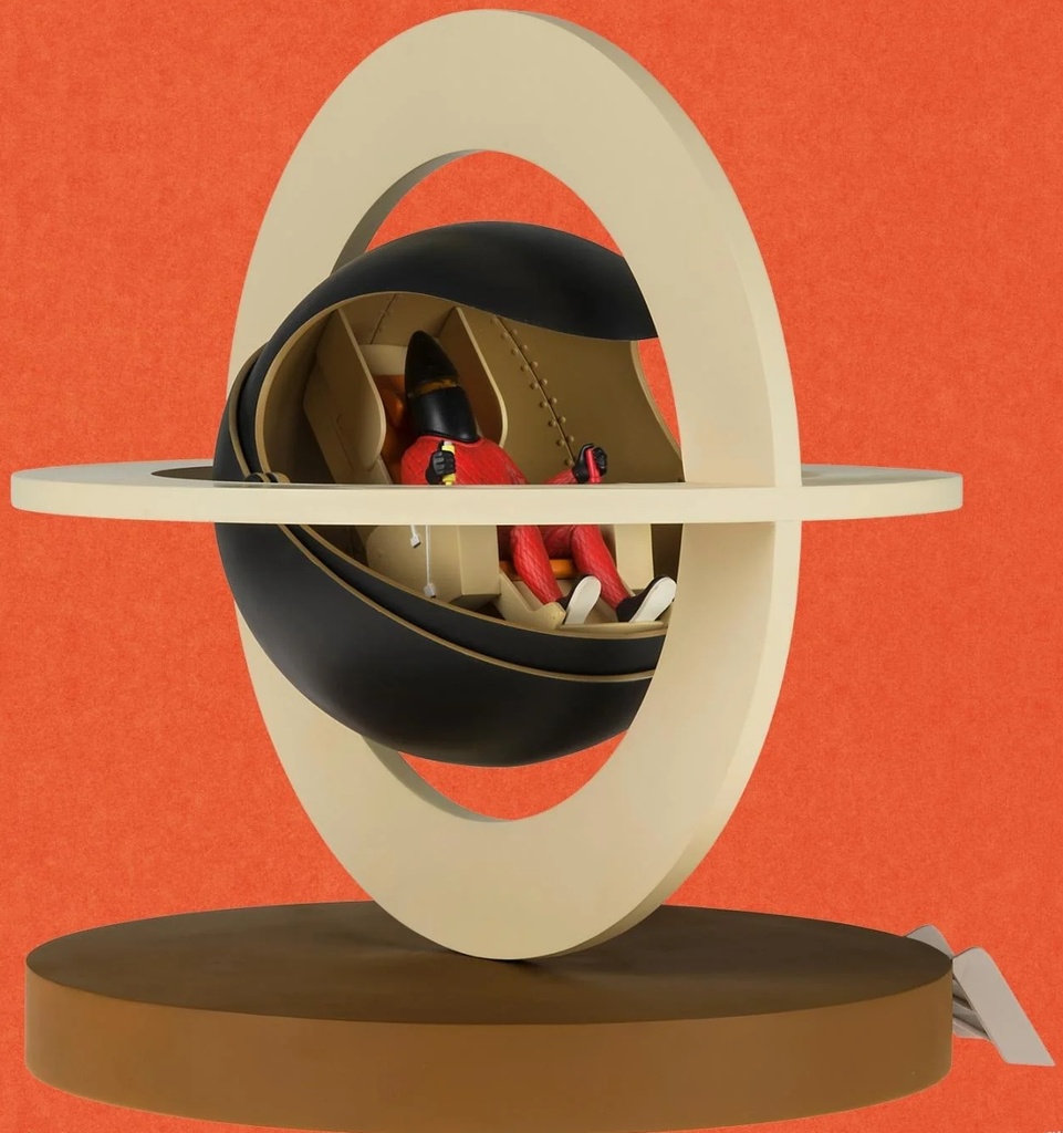 Figurine résine Blake & Mortimer - Le chronoscaphe - Mortimer en combinaison rouge (LMZ)