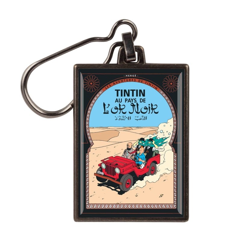 Figurine porte-clé métal Tintin - Couverture T15 Au pays de l'or noir