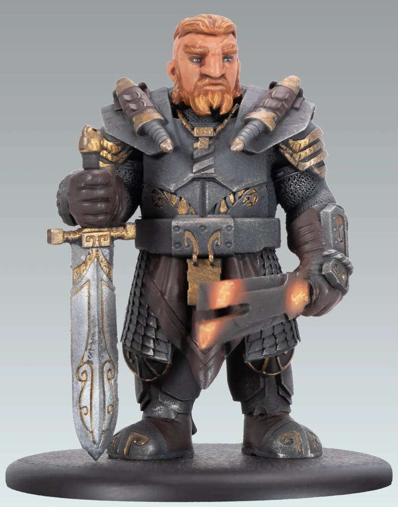 Figurine résine Mondes d'Aquilon - Nains - Diorama Redwin de la forge