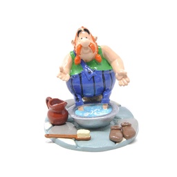 Figurine métal Astérix - Abraracourcix prend un bain de pieds (Pixi)
