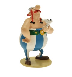 Figurine métal Astérix - Obélix portant Idéfix (Pixi)