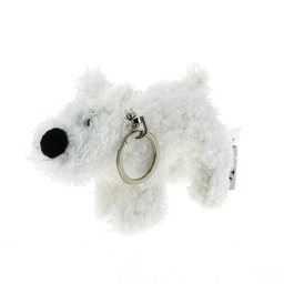 Figurine porte-clé peluche Tintin - Milou 8cm