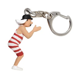 Figurine porte-clé PVC Tintin - Dupond baigneur (8 cm)