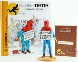 Figurine résine Tintin - #069 - Anc série - Haddock dans la peinture