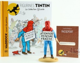 Tintin Figurine résine #069 - Anc série - Haddock dans la peinture