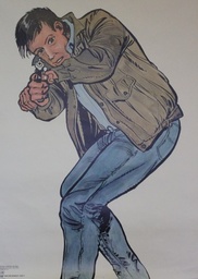 Poster - Cible PJ Liège - Walthéry : Homme au blouson brun 1