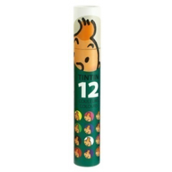 Tintin Boîte verte de 12 crayons de couleurs
