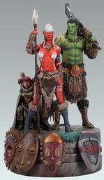 Figurine résine Mondes d'Aquilon - Elfes - Turuk ‘Masque’, Lea’Saa & Irinild - Diorama des masques (Attakus)